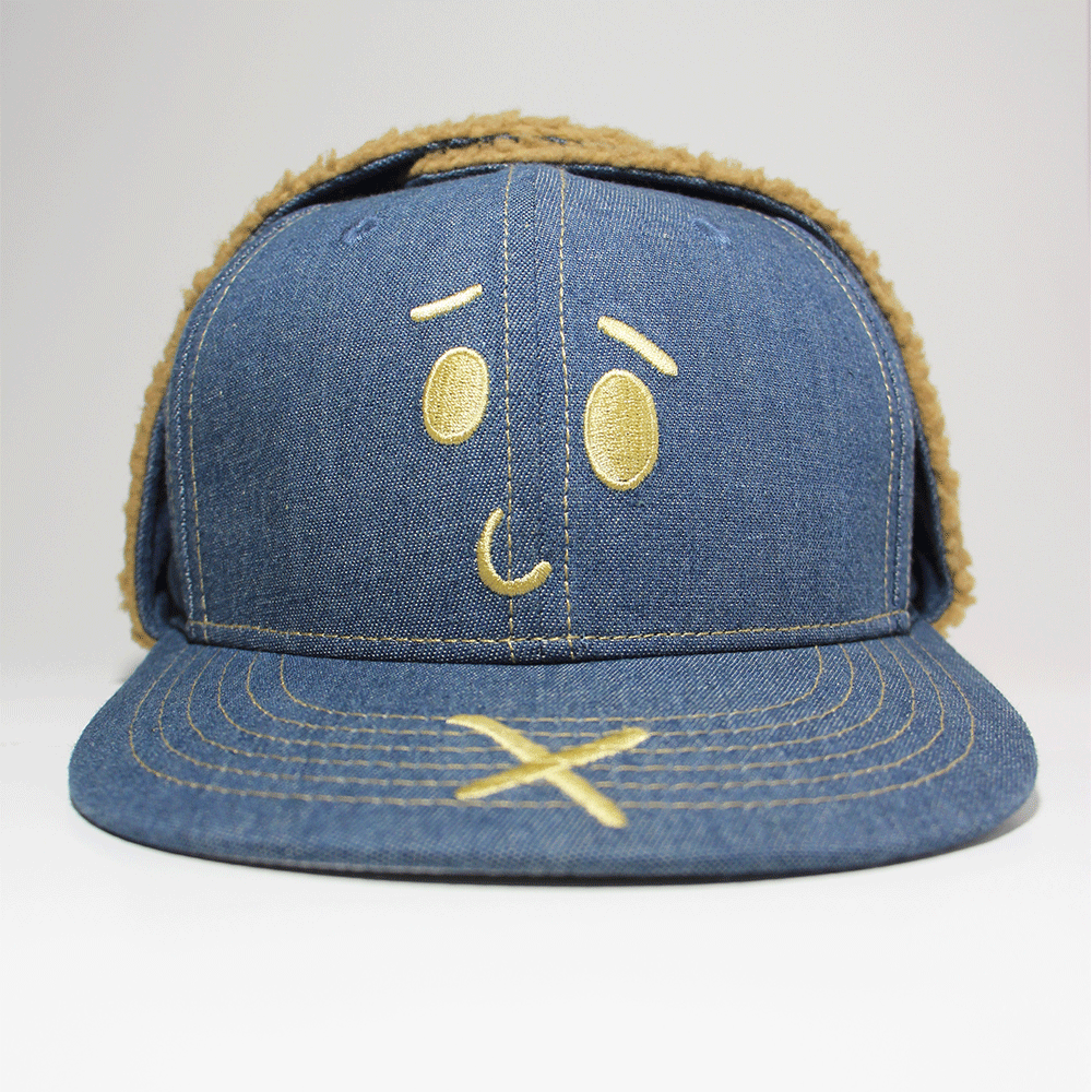 BLUE CF EARFLAP CAP